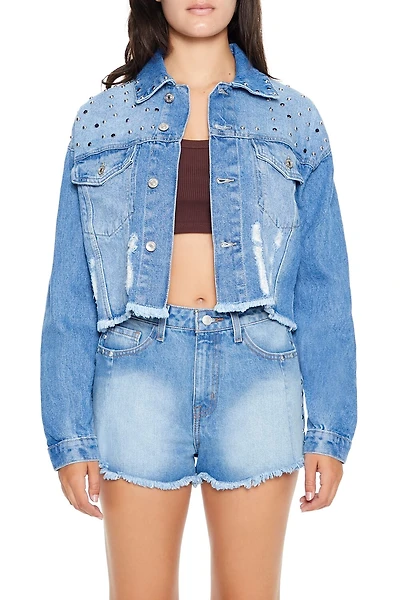 Studded Denim Trucker Jacket