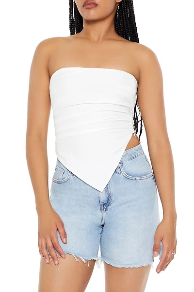 Poplin Cropped Tube Top