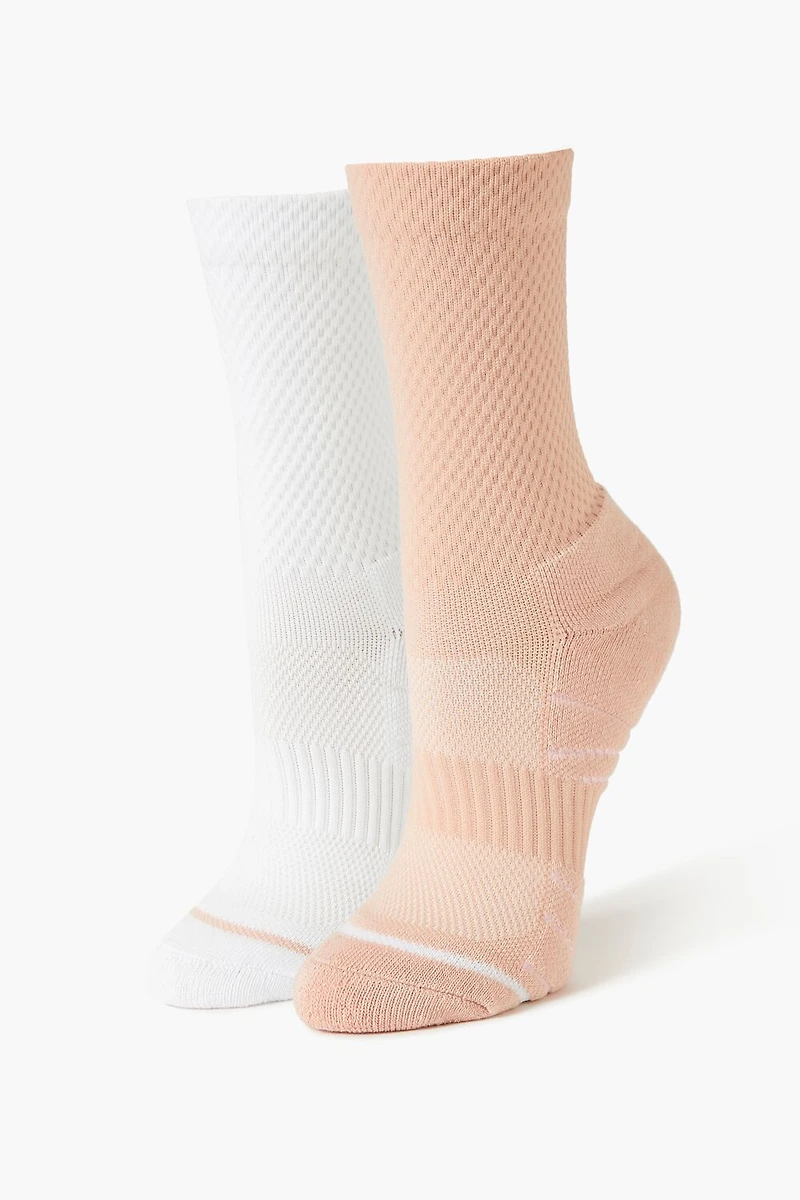 Textured Crew Socks Set - 2 pack