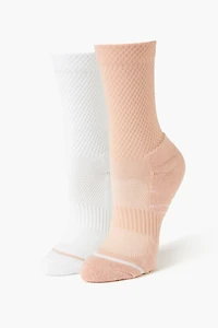 Textured Crew Socks Set - 2 pack