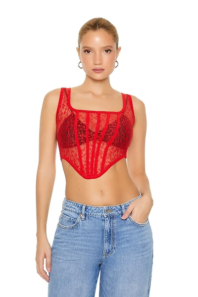 Lace Corset Crop Top