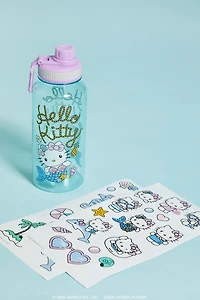 Hello Kitty Mermaid Water Bottle & Sticker Set