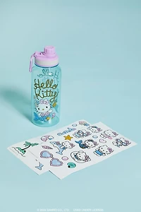 Hello Kitty Mermaid Water Bottle & Sticker Set