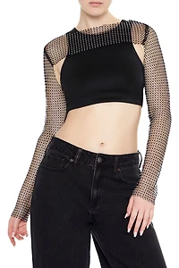 Rhinestone Fishnet Shrug