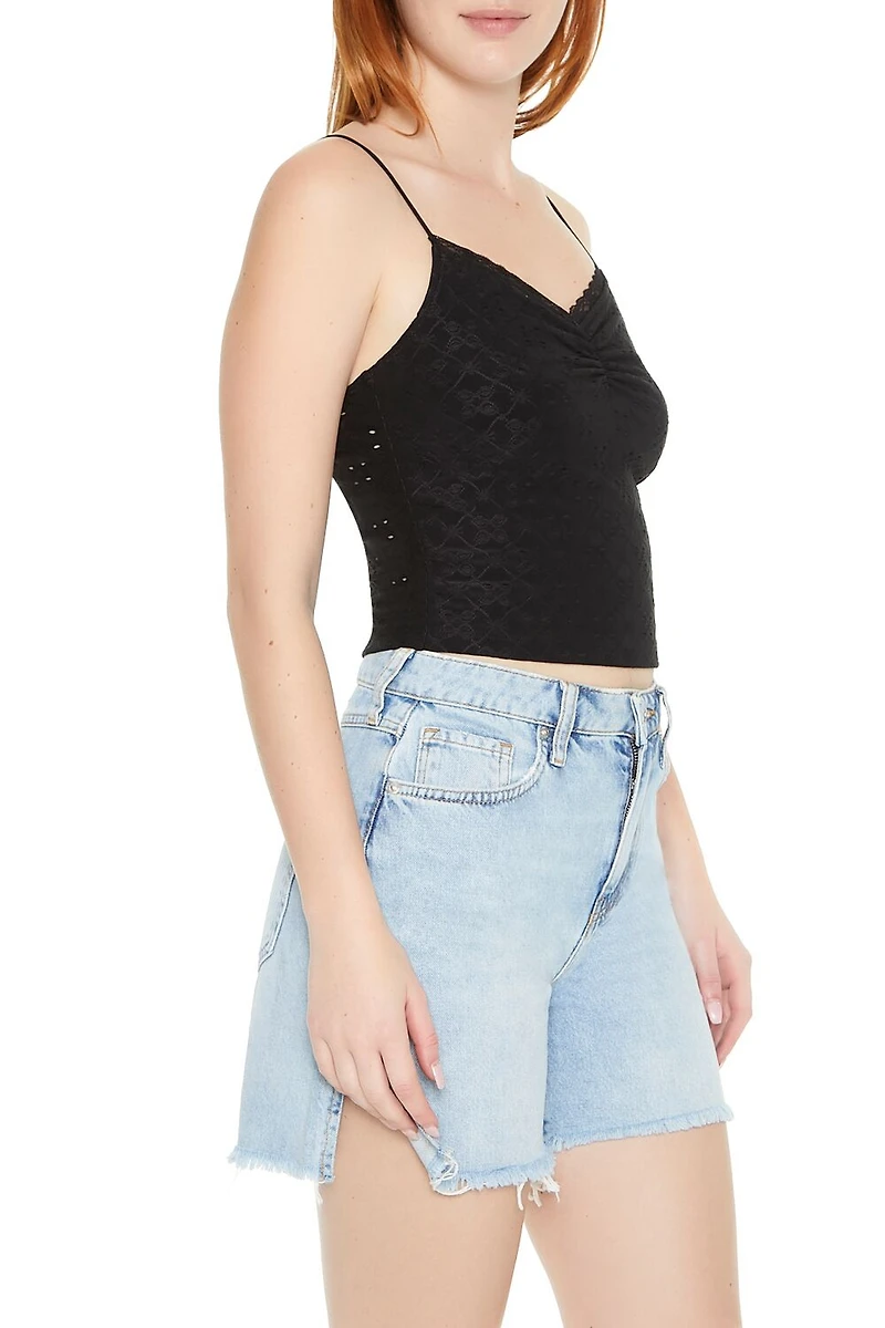 Eyelet Lace-Trim Cami