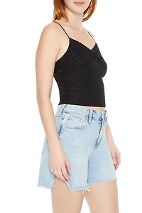 Eyelet Lace-Trim Cami