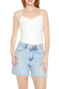 Eyelet Lace-Trim Cami