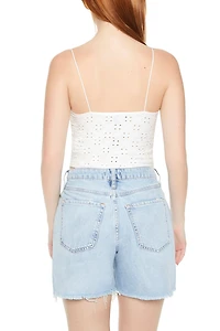 Eyelet Lace-Trim Cami