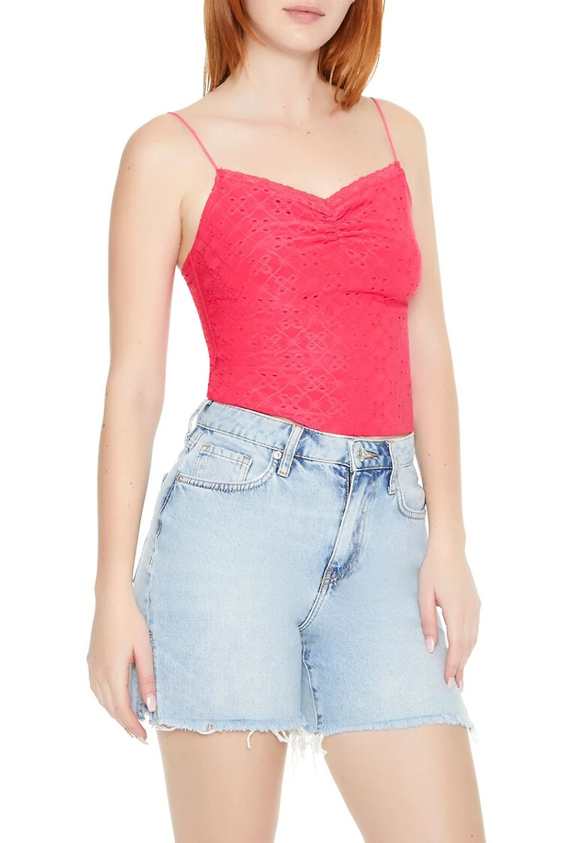 Eyelet Lace-Trim Cami