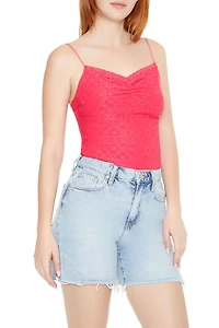 Eyelet Lace-Trim Cami