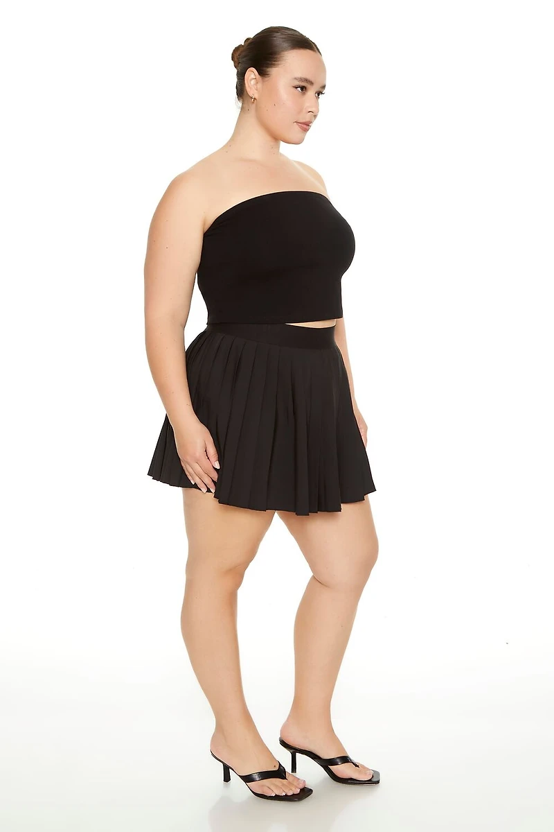 Plus Pleated Mini Skort