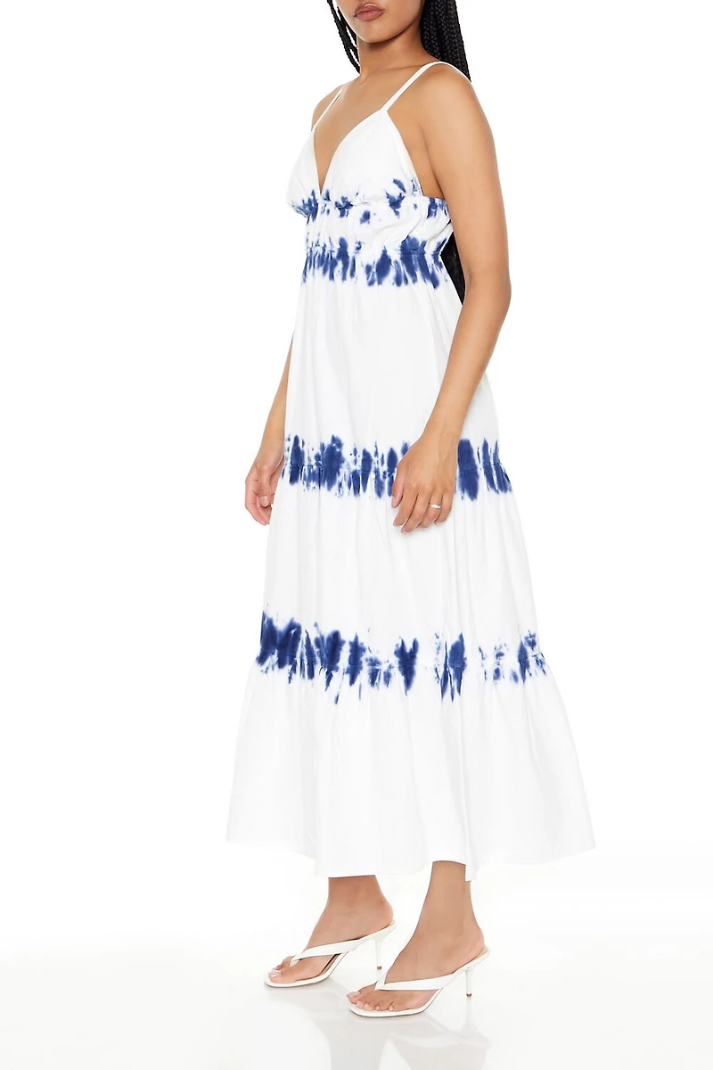 Twill Tie-Dye Cami Maxi Dress
