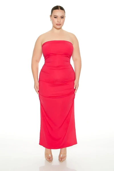 Plus Size Tube Bodycon Maxi Dress