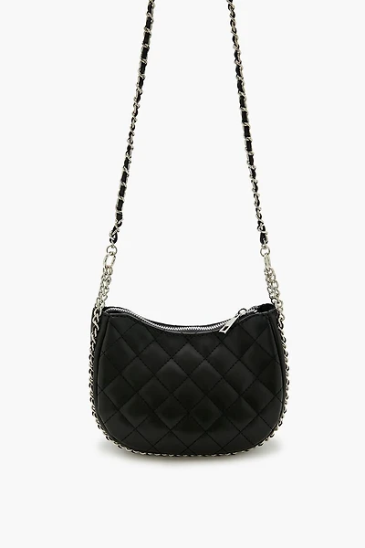 Quilted Crescent Crossbody Bag