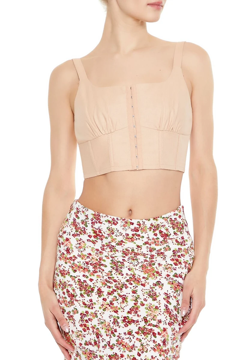 Hook-&-Eye Corset Crop Top