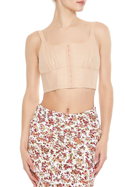Hook-&-Eye Corset Crop Top