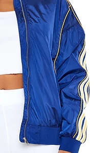 Varsity Zip-Up Bomber Jacket