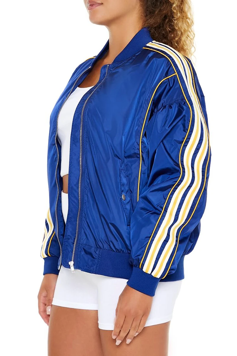 Varsity Zip-Up Bomber Jacket
