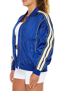 Varsity Zip-Up Bomber Jacket