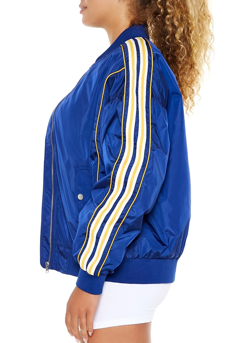 Varsity Zip-Up Bomber Jacket