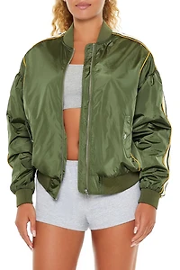 Varsity Zip-Up Bomber Jacket