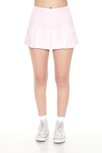 Pleated Cargo Mini Skirt
