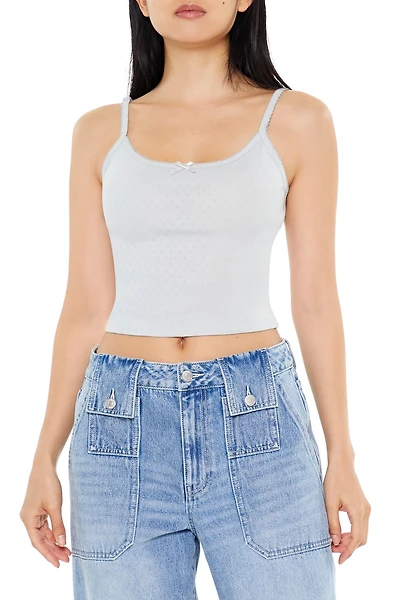 Pointelle Knit Bow Cami