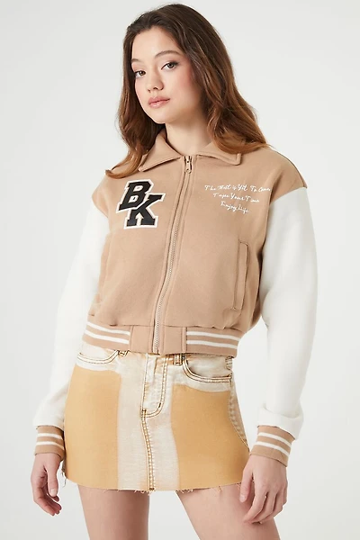 Varsity Letterman Bomber Jacket