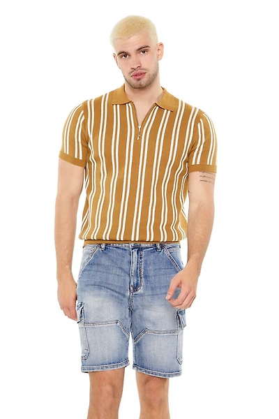 Striped Sweater-Knit Shirt