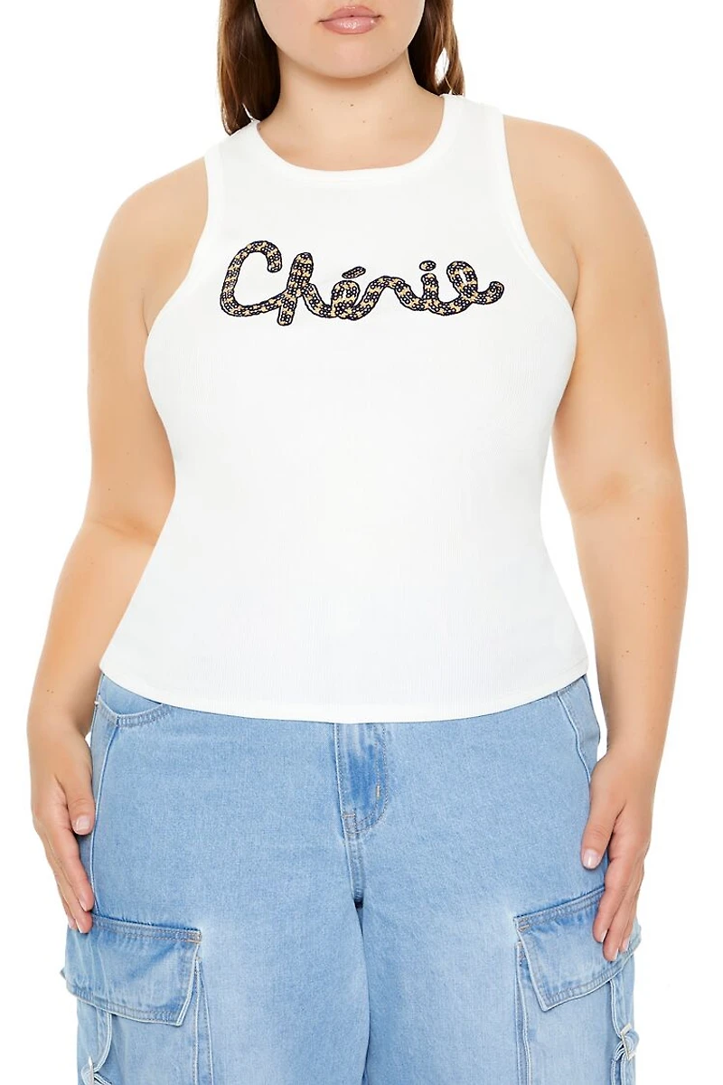 Plus Size Cherie Sequin Tank Top