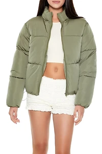 Channel-Stitched Puffer Jacket