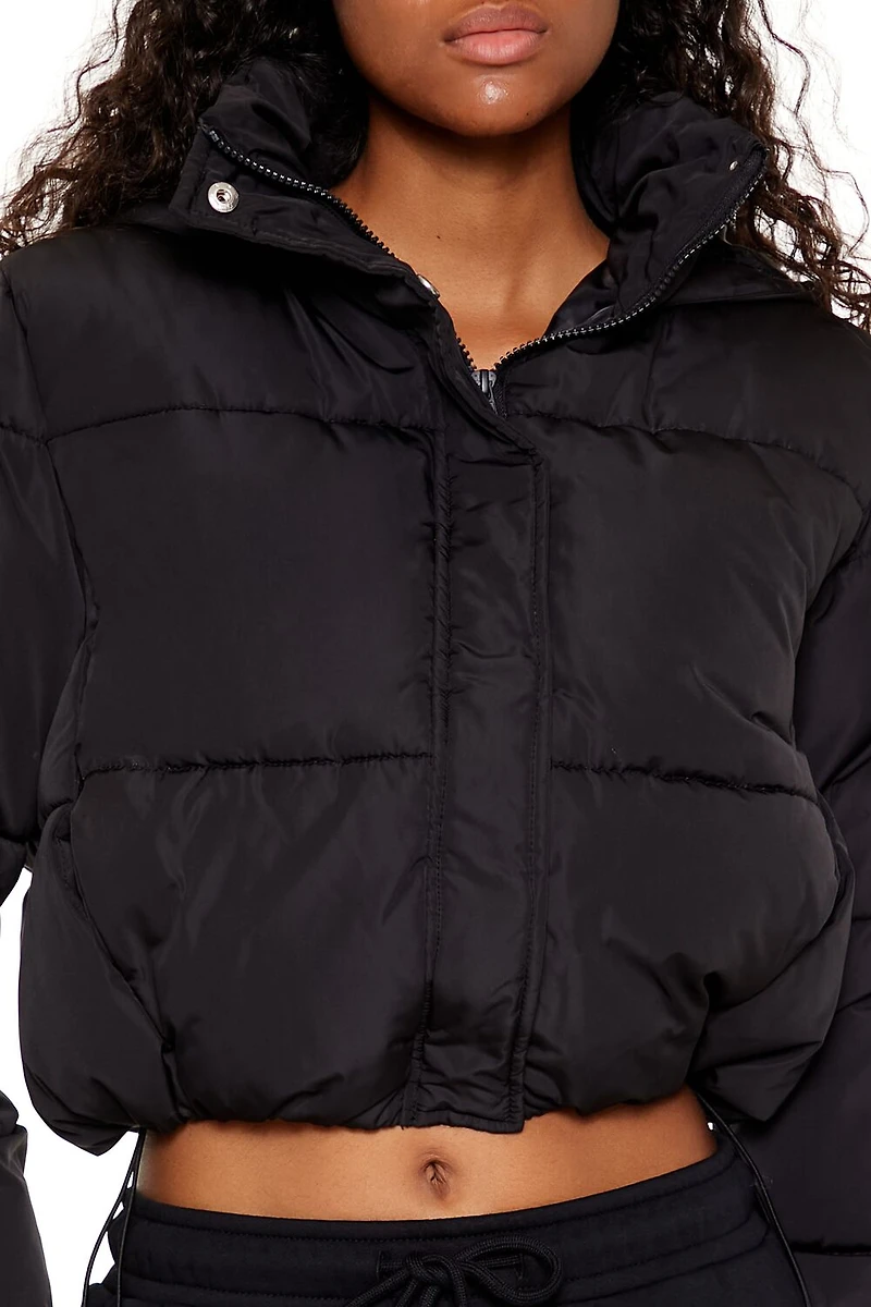 Hooded Cropped Puffer Jacket