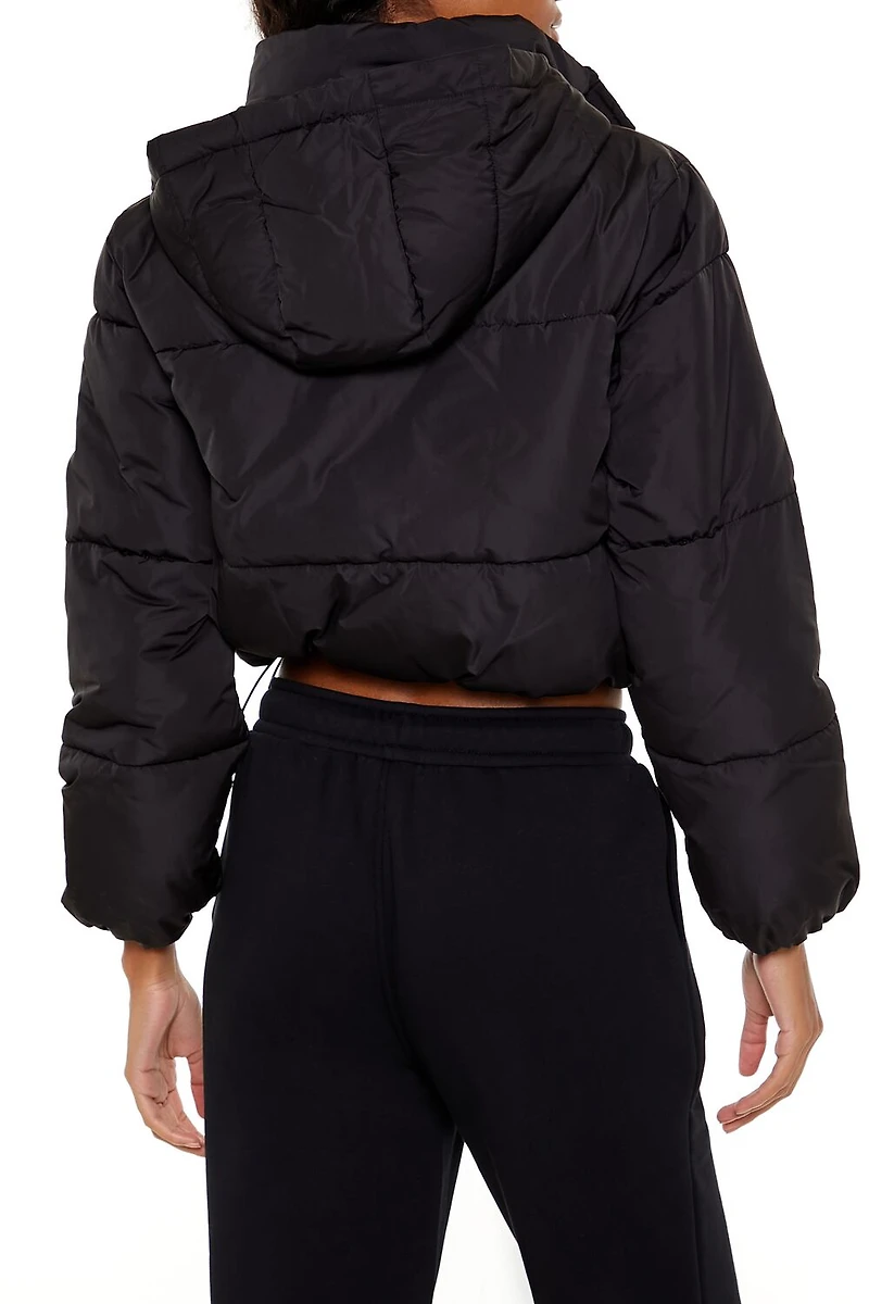 Hooded Cropped Puffer Jacket