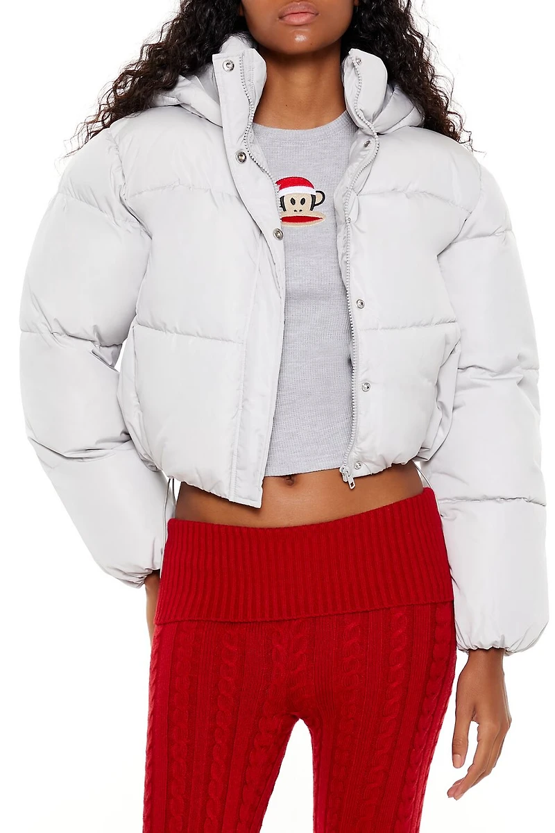 Hooded Cropped Puffer Jacket