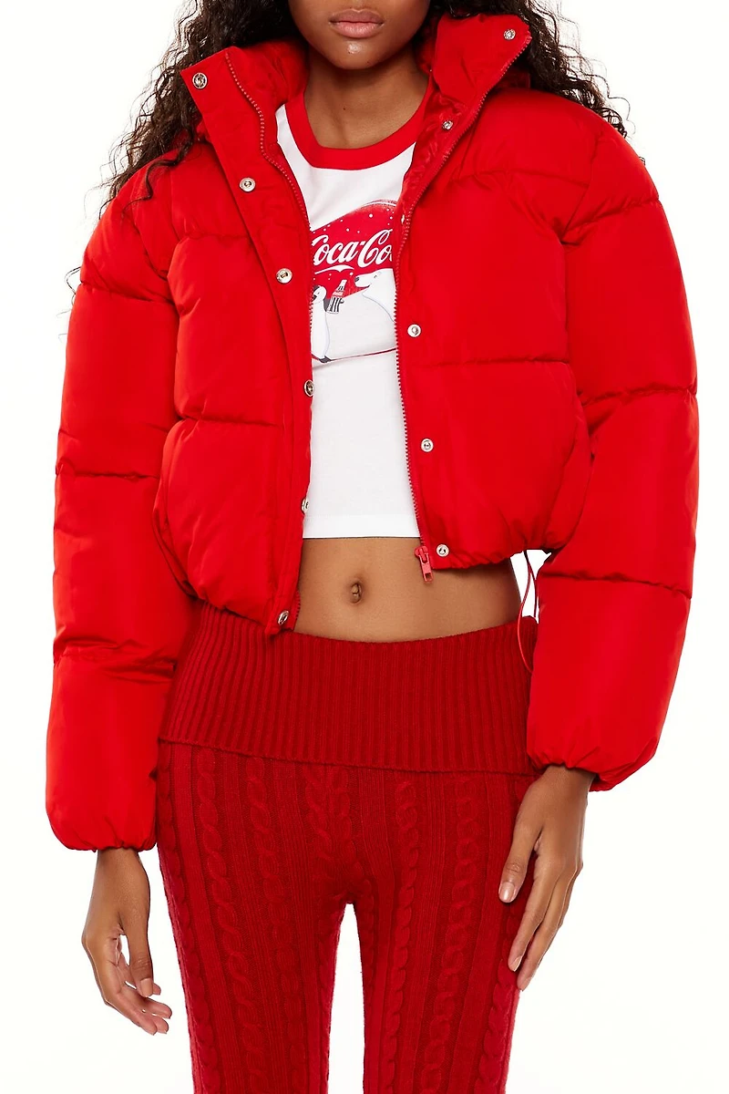 Hooded Cropped Puffer Jacket