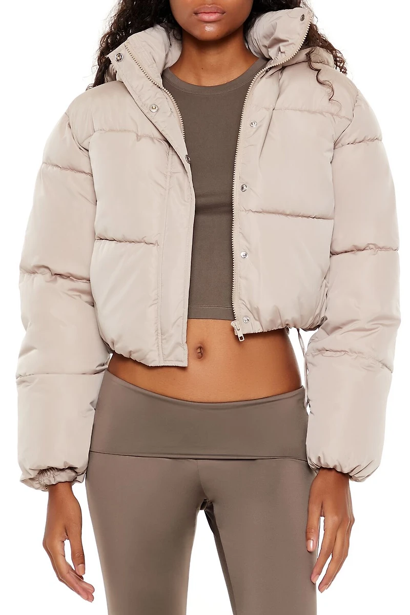Hooded Cropped Puffer Jacket