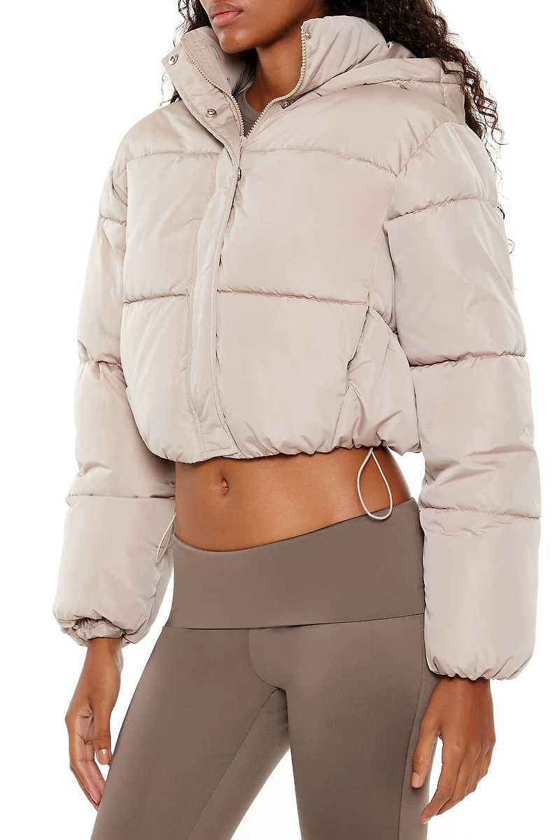 Hooded Cropped Puffer Jacket