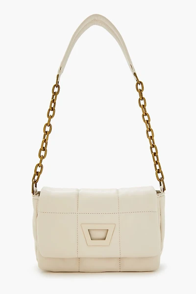 Quilted Faux Leather Shoulder Bag