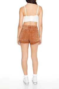 Mineral Wash Denim Shorts