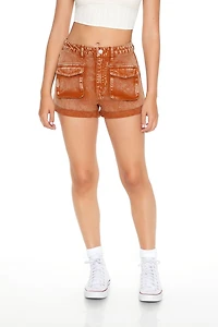 Mineral Wash Denim Shorts