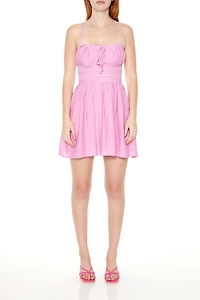 Lace-Trim Mini Babydoll Dress
