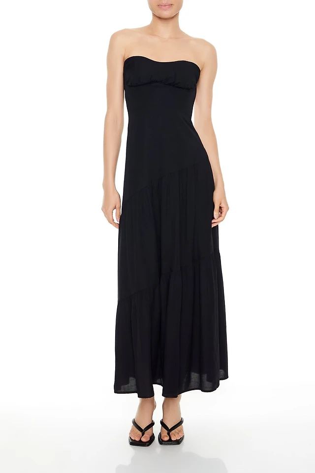 the a&f emerson strapless slim maxi dress Women's The A&F Emerson Strapless Slim Maxi Dress in Pearl | Size XL PETITE