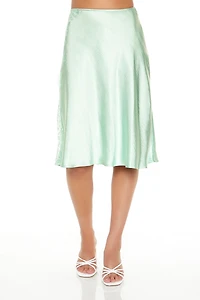 Satin Midi Skirt