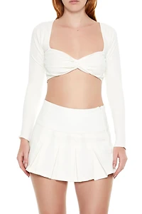 Cutout Sweetheart Crop Top