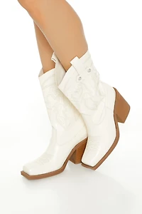 Square-Toe Cowboy Booties