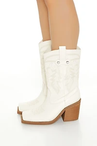 Square-Toe Cowboy Booties