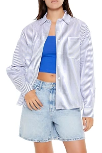 Poplin Striped Pocket Shirt