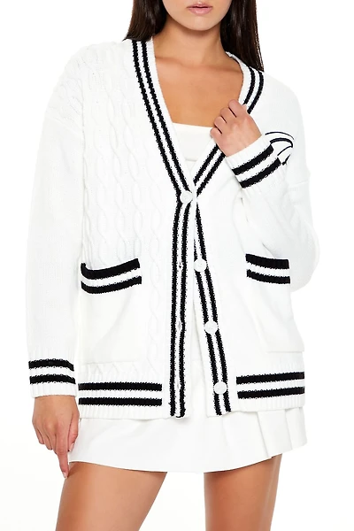 Paris Cable Knit Cardigan Sweater