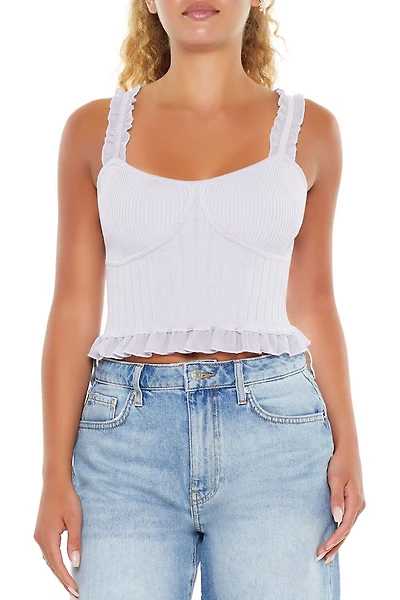 Sweater-Knit Ruffle Cami