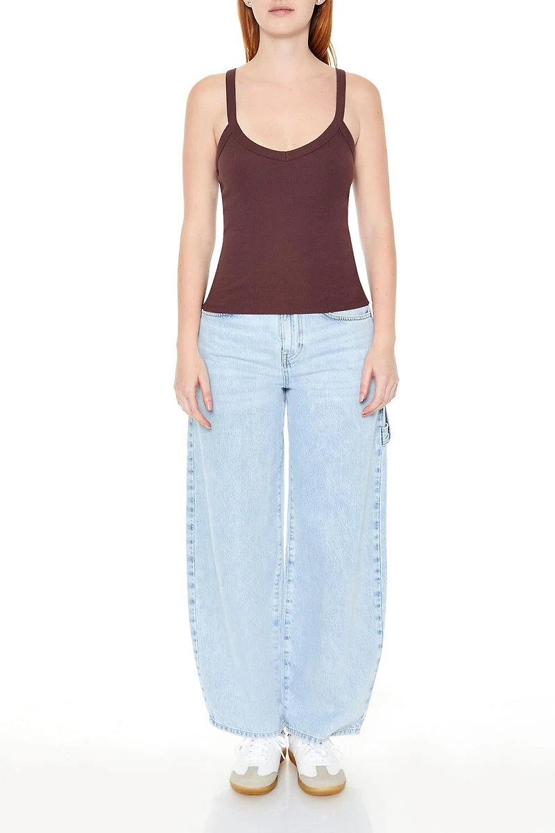 Ribbed Knit V-Neck Cami